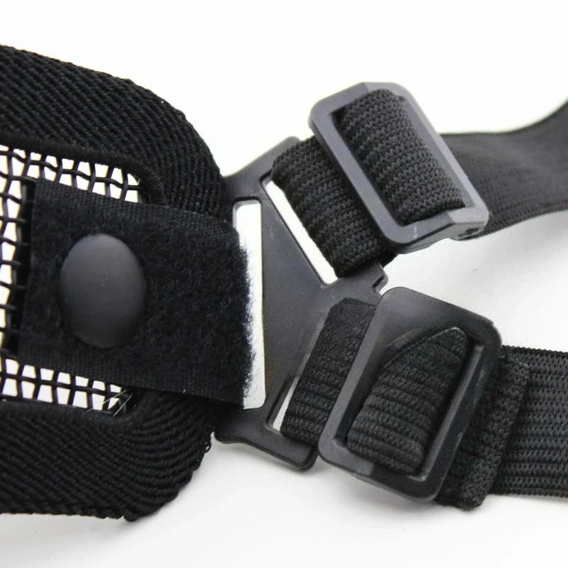 Máscara SCOUT V1 se adapta al casco rápido, máscara de ciclismo de media cara transpirable, acero bajo en carbono para protección, máscara táctica de Paintball - imagen 3