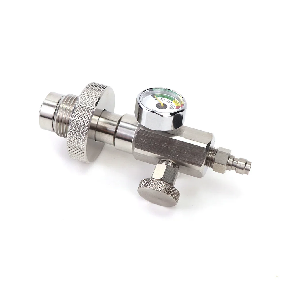 Adaptador HPA botella DIN a botella pequeña acero inox desconexión - imagen 5