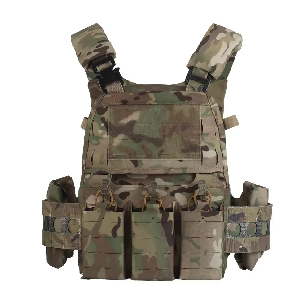 Chaleco táctico Ferro V5 FCPC portador de placa de caza Modular de liberación rápida portátil Molle Airsoft entrenamiento Triple bolsa para revistas - imagen 2