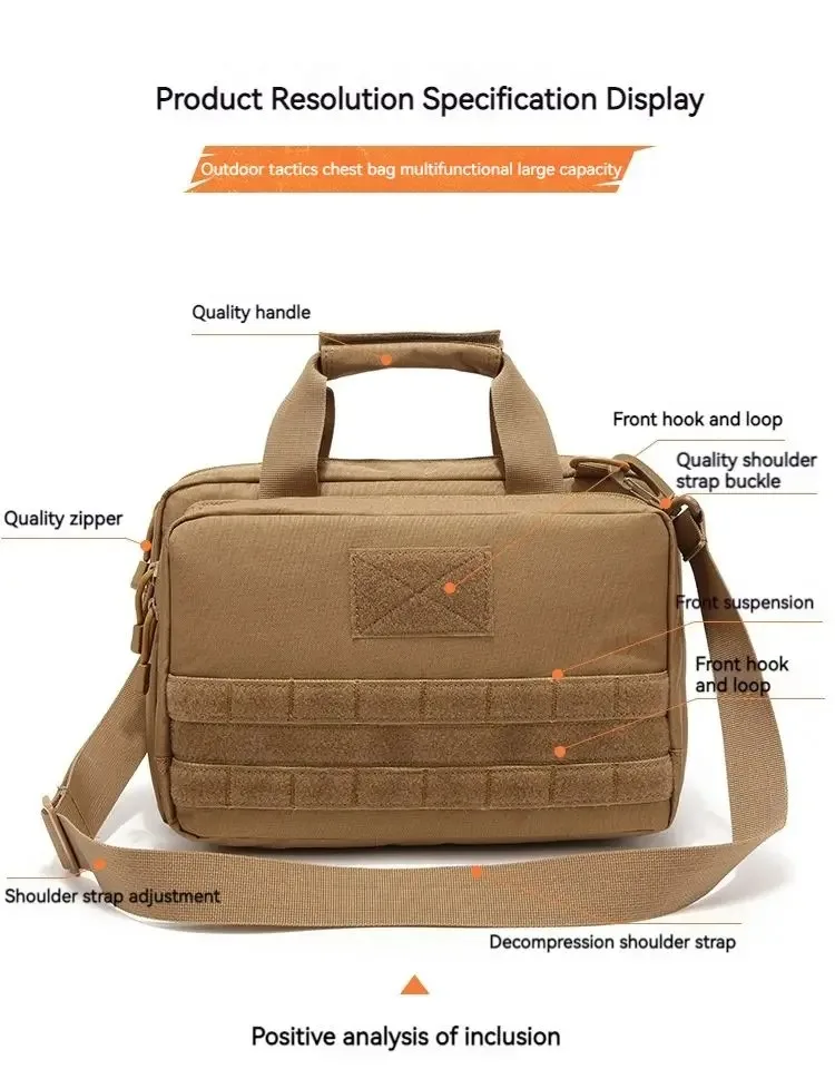 Bolso de hombro táctico para exteriores, bolsa impermeable de campo, multifunción, gran capacidad, almacenamiento de revistas, nuevo - imagen 4