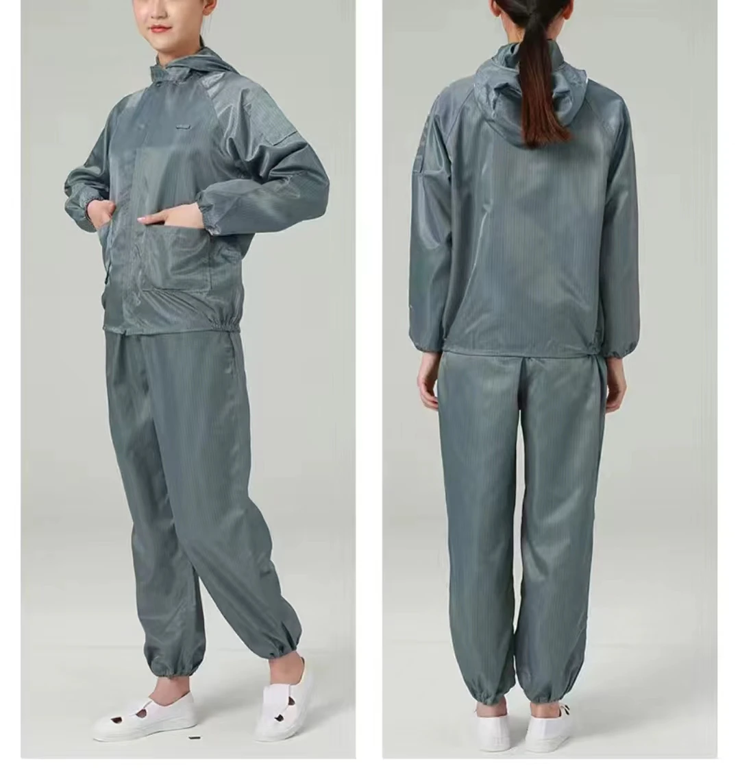 Ropa de seguridad con bolsillos, materiales de pintura limpia a prueba de polvo, aislamiento, ropa de trabajo de tipo dividido, Unisex, reutilizable, antiestática - imagen 3