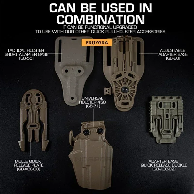 ERQYGRA-fundas universales tácticas, accesorios para sistema de SUB-COMPACT, equipo multifuncional de caza Glock, accesorios de película y televisión - imagen 5