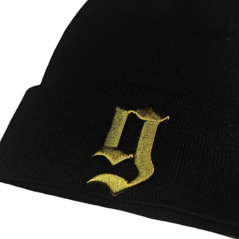 Outdoor Adventure Gorro de punto negro cálido Gorro con ala enrollada “g” - imagen 3