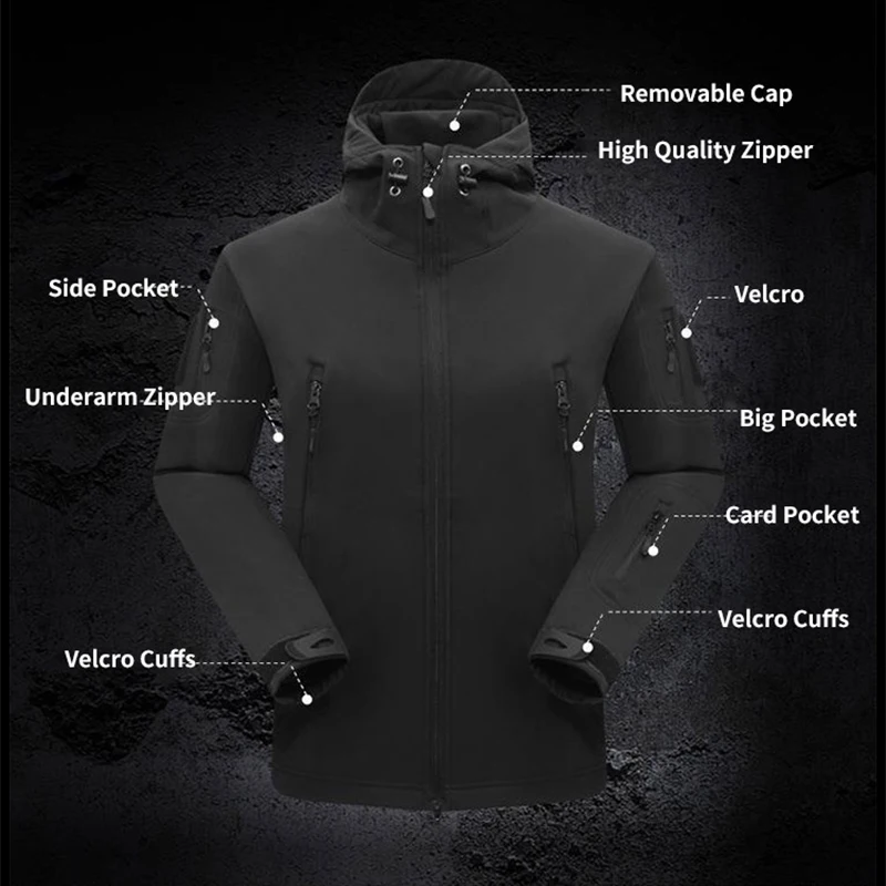 TAD Pantalón softshell impermeable camuflaje táctico para caza - imagen 3