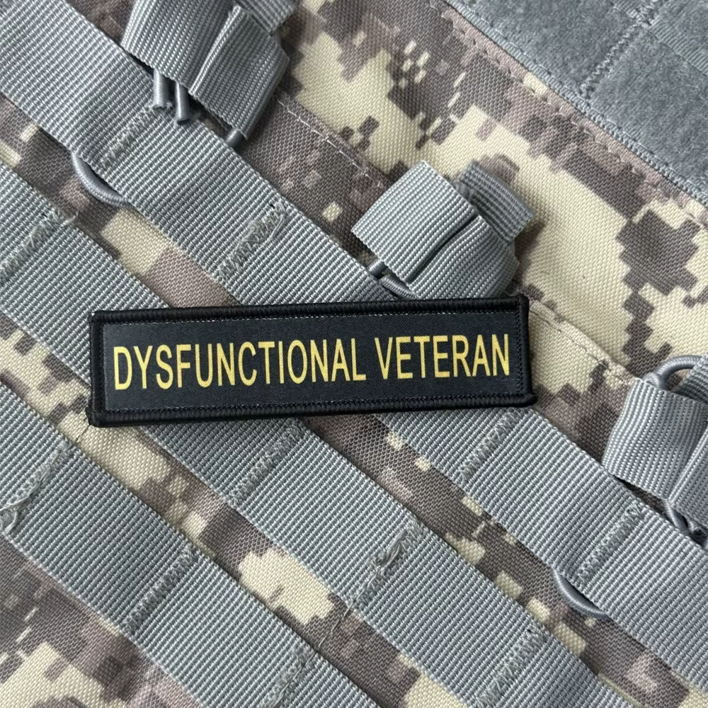 Parche táctico moral Veterano Disfuncional con velcro para uniforme - imagen 3