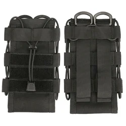 Bolsa táctica en nailon para botella de agua con soporte ajustable