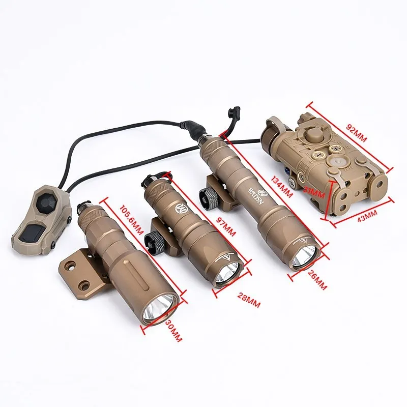 WADSN-linterna NGAL Airsoft L3, punto rojo y verde, iluminación IR, lámpara de explorador Surfire M600, interruptor UNAxon, foco SF M600U - imagen 4