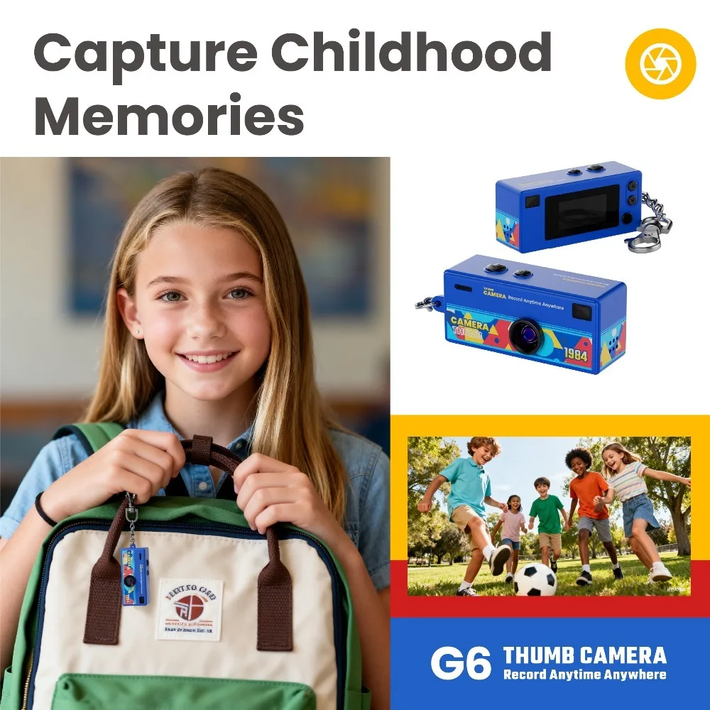 Cámara de acción mini llavero 1080P HD para niños y estudiantes - imagen 5