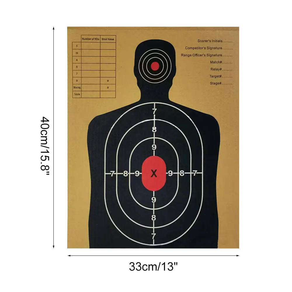 10 unids/set de papel de objetivos de tiro para papel de rango, pegatinas adhesivas de ojo de buey, papel de entrenamiento de tiro de caza - imagen 4