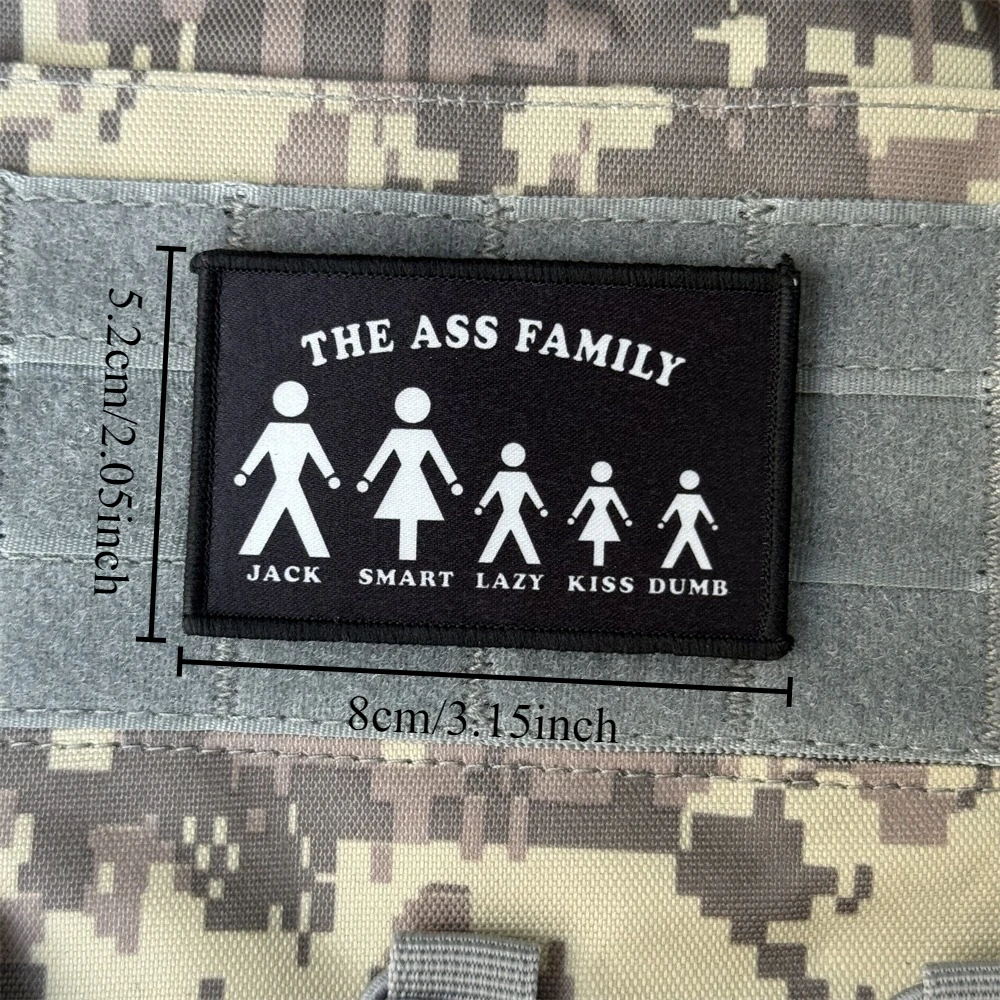 Parche de la familia, insignia de moral táctica, emblema del ejército militar, pegatina para mochila, parche impreso con gancho, parches Airsoft para ropa - imagen 2