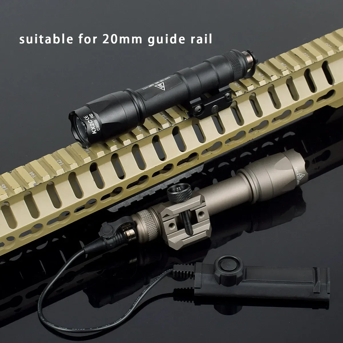 Luz exploradora táctica Surefire M600 M300 M600C interruptor de doble presión Airsoft AR15 Rifle arma de caza linterna LED SF lámpara de pistola - imagen 2