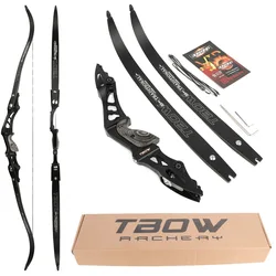 Arco recurvo ILF de 62 ", 25-60 libras, arco de caza de 19 ", elevador CNC, extremidades de bambú Gordon, tiro con arco RH, tiro competitivo, arco Takedown