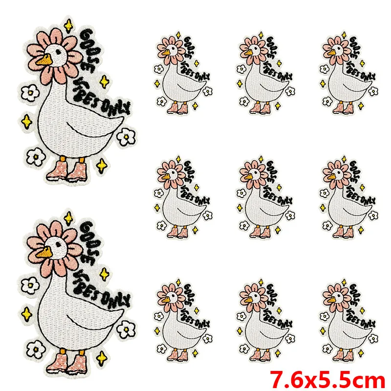 Parche termoadhesivo pato cartoon fusible para ropa - imagen 4