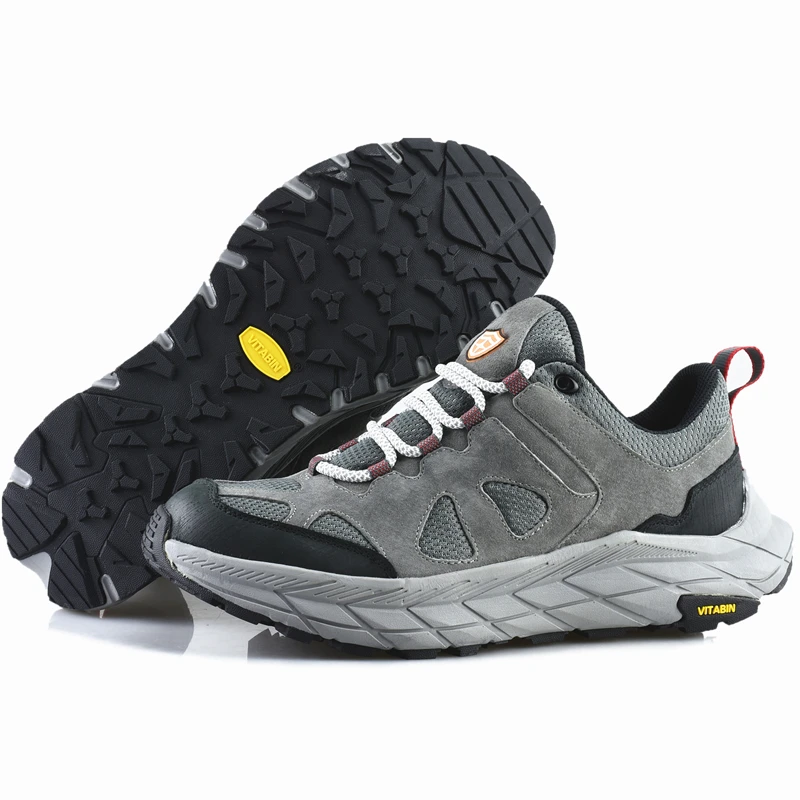 MERRTO-zapatos de senderismo al aire libre de piel de vaca para hombre, botas de caza y senderismo, botas tácticas de turismo, zapatillas tobilleras de escalada transpirables para montaña - imagen 3