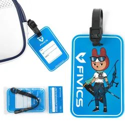 Etiquetas de equipaje mochila colgante llavero colgante silicona decoración de equipaje etiquetas mujeres hombres niños viaje tiro con arco regalo