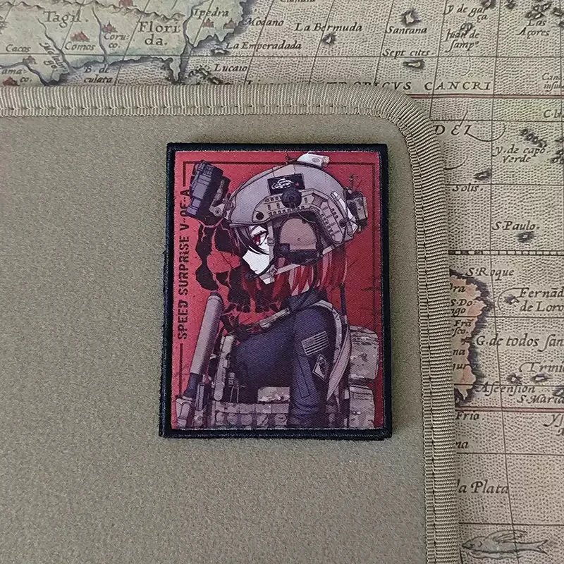 Parches de insignia de moral táctica de pistola súper electromagnética bidimensional, pegatina de insignia de gancho y bucle para mochila Misaka Mikoto - imagen 4