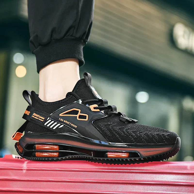 Zapatillas de deporte para hombre, zapatos informales a la moda, cómodos, con cojín de aire para exteriores, tenis, trotar, baloncesto Premium - imagen 4