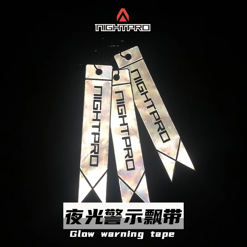 Serpentinas luminosas de advertencia IR, llavero reflectante que brilla en la oscuridad, mochilas colgantes, decoración de ropa, tira de identificación - imagen 5