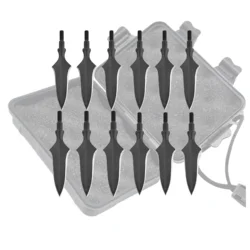 12 Uds. Puntas anchas de tiro con arco, puntas de flecha de Metal de acero de grano 200 para arco recurvo compuesto de objetivo, accesorios de caza para tiro al aire libre