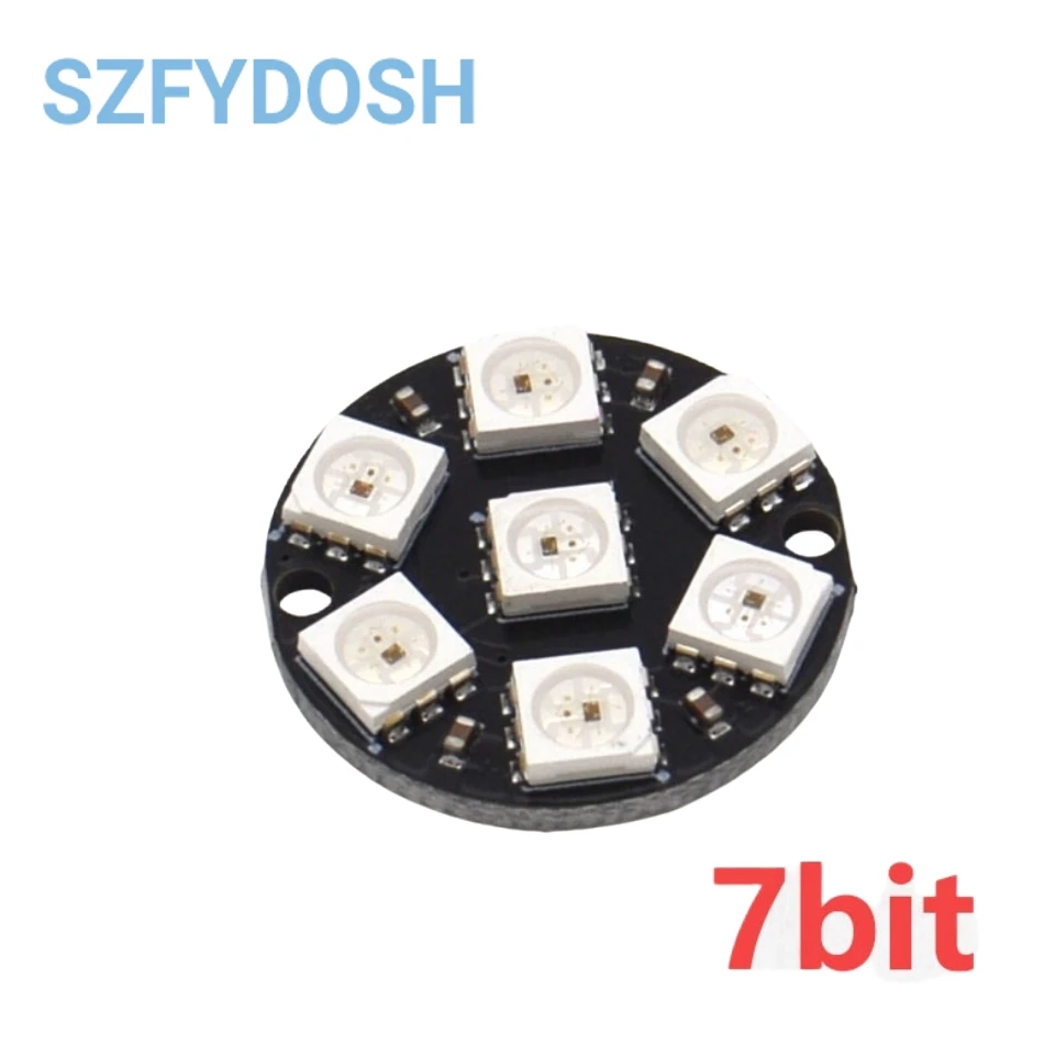 Anillo LED RGB WS2812 5050 de 1/3/4/7/8/12/24/32/40/64 bits, linternas de unidad a todo color integradas, desarrollo inteligente cuadrado redondo - imagen 5