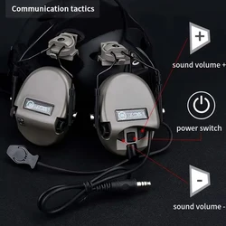 Casco táctico de caza y tiro, auriculares tácticos civiles Sordin, auriculares CS para exteriores con adaptador de riel de 20mm U94 PTT