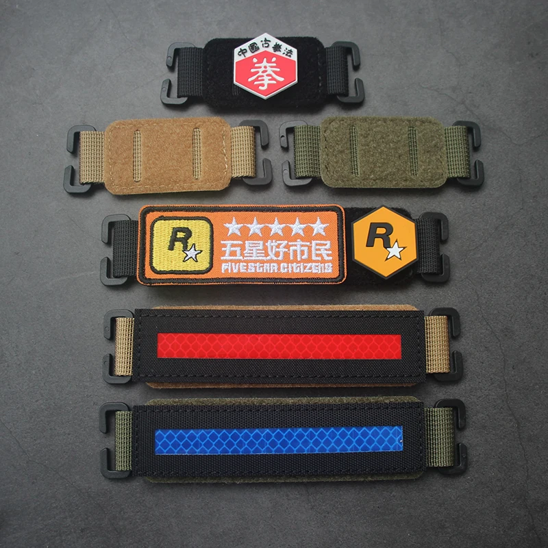 Base de conversión táctica Molle, parches de almacenamiento DIY, extensión de correas desmontable con bucle de doble cara para organización de engranajes - imagen 5