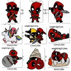 Deadpool Lobezno, broche de Spider-Man, personaje de dibujos animados de Marvel, lindo Pin esmaltado, mochila, ropa, insignia de Metal, regalo