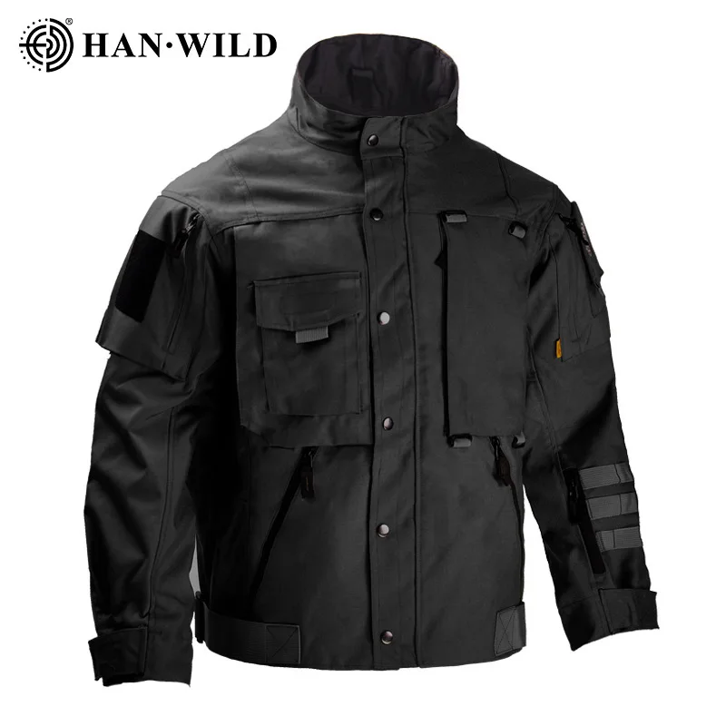 Chaqueta de asalto europea para hombre, Montañismo al aire libre, resistente al desgaste, resistente al viento, impermeable, traje de tormenta funcional, Top de caza para montar - imagen 4