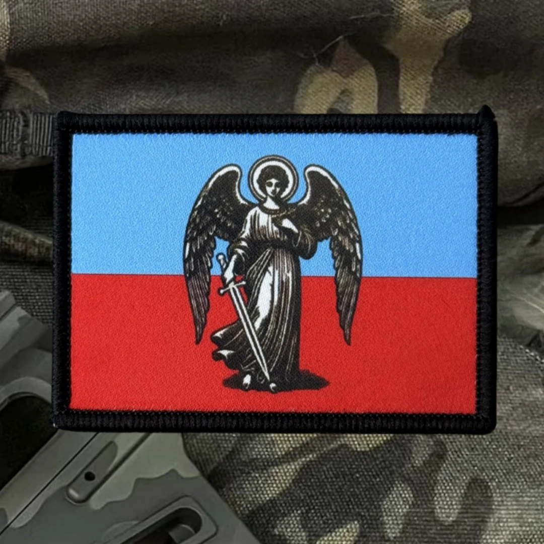 Parche de insignia de moral de Ángel de bruja de espada, emblema táctico militar, parches de gancho y bucle impresos para ropa, pegatinas para mochila - imagen 4
