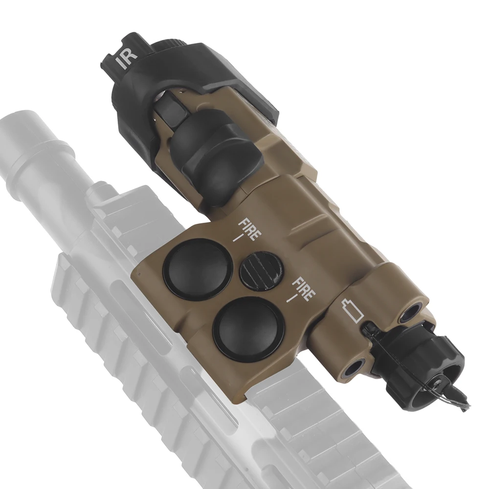 Linterna láser táctica, lámpara LED de caza con montaje en riel Airsoft, linterna láser verde, luz de puntería láser para arma de juego de guerra - imagen 2