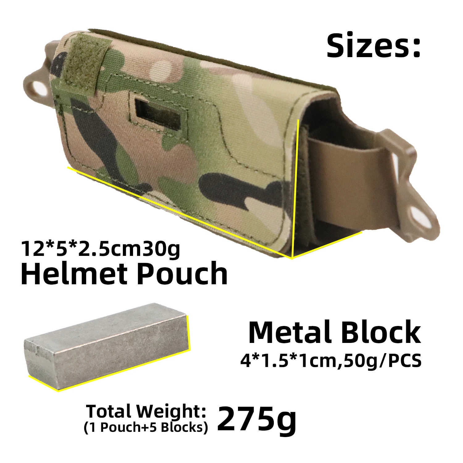 BOOIU OPS Core-accesorios para cascos tácticos rápidos, bolsa de peso para contrapeso de casco, bolsa NVG de contrapeso para casco táctico - imagen 5