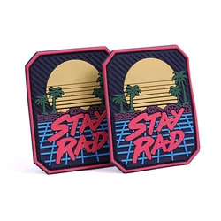 Parche táctico PVC Stay rad paisaje costero para mochila gancho bucle