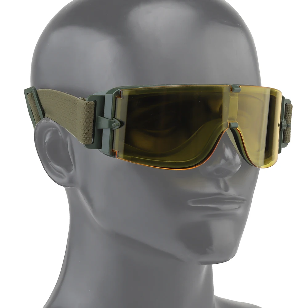 Airsoft-gafas tácticas militares para hombre y mujer, lentes de protección de Paintball para motocicleta, casco táctico - imagen 3
