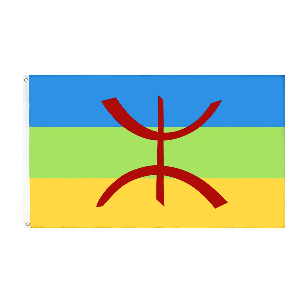 Bandera Amazigh bereber Norte de África en tela
