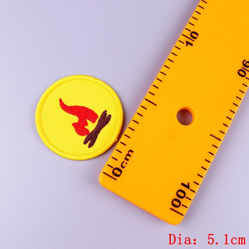 Parche de uniforme de explorador de chico redondo de dibujos animados, 10 piezas, insignias bordadas para coser en la ropa, parches para exteriores, pegatinas para ropa - imagen 3