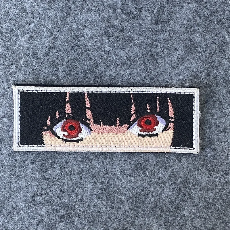 Parches bordados de Ojos de niña, insignia de moral de Ojos de Anime, brazalete de gancho y bucle, mochila, ropa, accesorio decorativo, pegatinas Diy - imagen 5