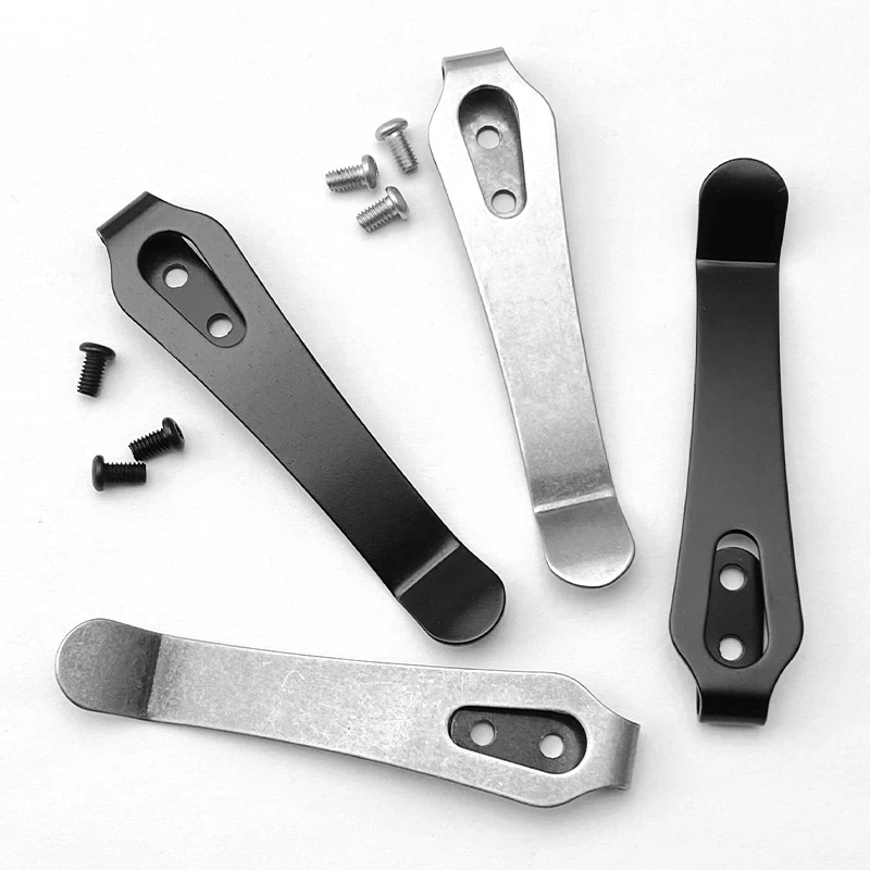 Clip trasero de acero inoxidable para herramienta de cuchillo de bolsillo plegable, accesorios de bricolaje, Clip trasero, soporte de Clip trasero de cuchillo plegable personalizado, 1 ud. - imagen 5
