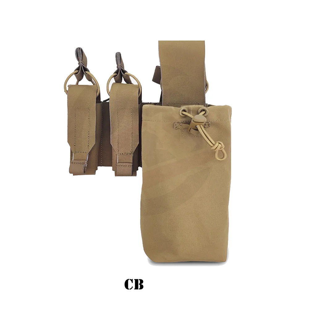 Bolsa de reciclaje táctica para exteriores, bolsa de basura de cintura, bolsa doble Mag de 9mm + juego combinado de bolsa individual Mag 5,56 - imagen 4