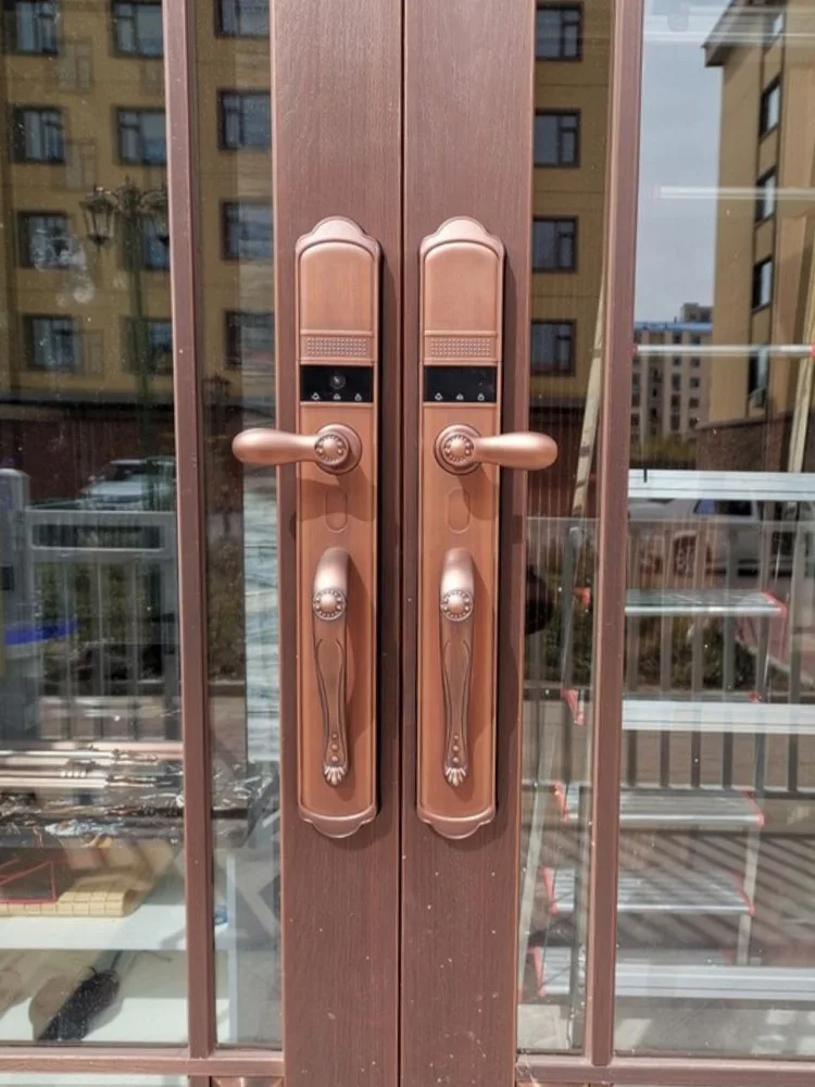 Reconocimiento facial de estilo europeo, cerradura de huella dactilar de villa totalmente automática, puerta antirrobo para el hogar, cerradura visual con contraseña - imagen 4