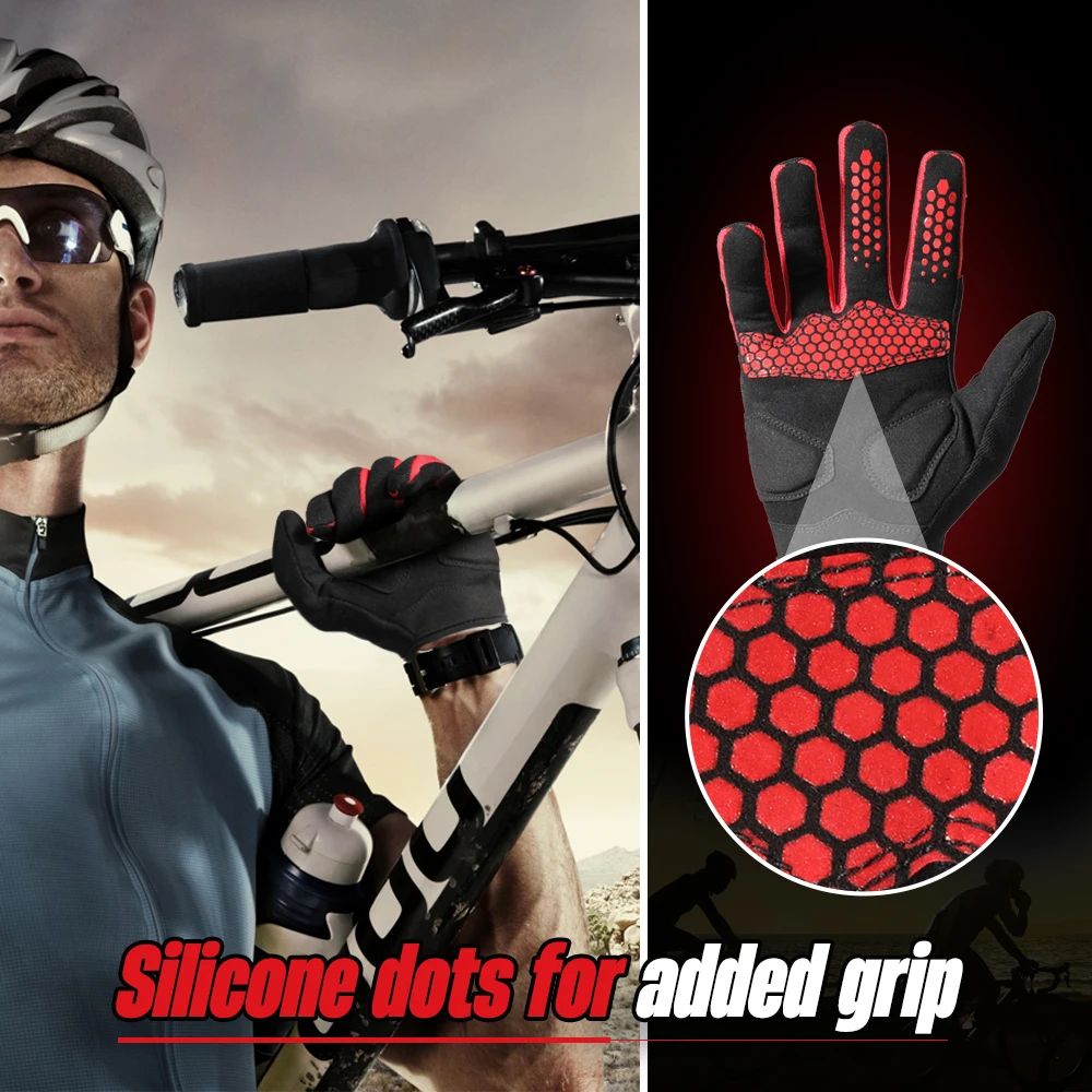 Guantes tácticos antideslizantes de dedo completo para ciclismo, guante deportivo para bicicleta de montaña y de carretera, absorbente de golpes, para entrenamiento y Fitness - imagen 4