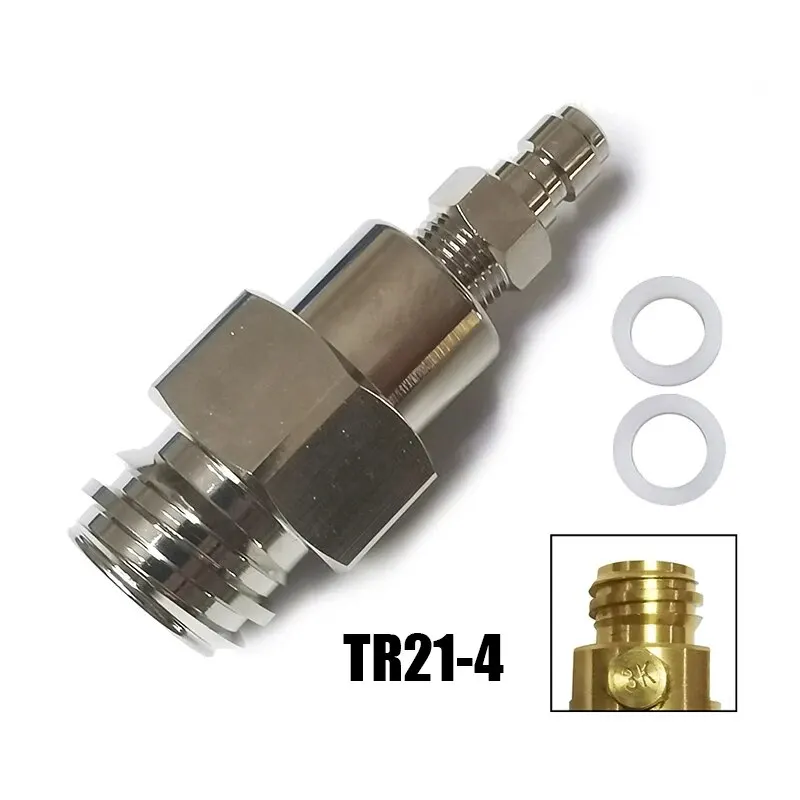 Nuevo adaptador para máquina de agua Gaseosa, adaptador de botella de tanque de Co2 externo, conector de desconexión rápida TR21-4