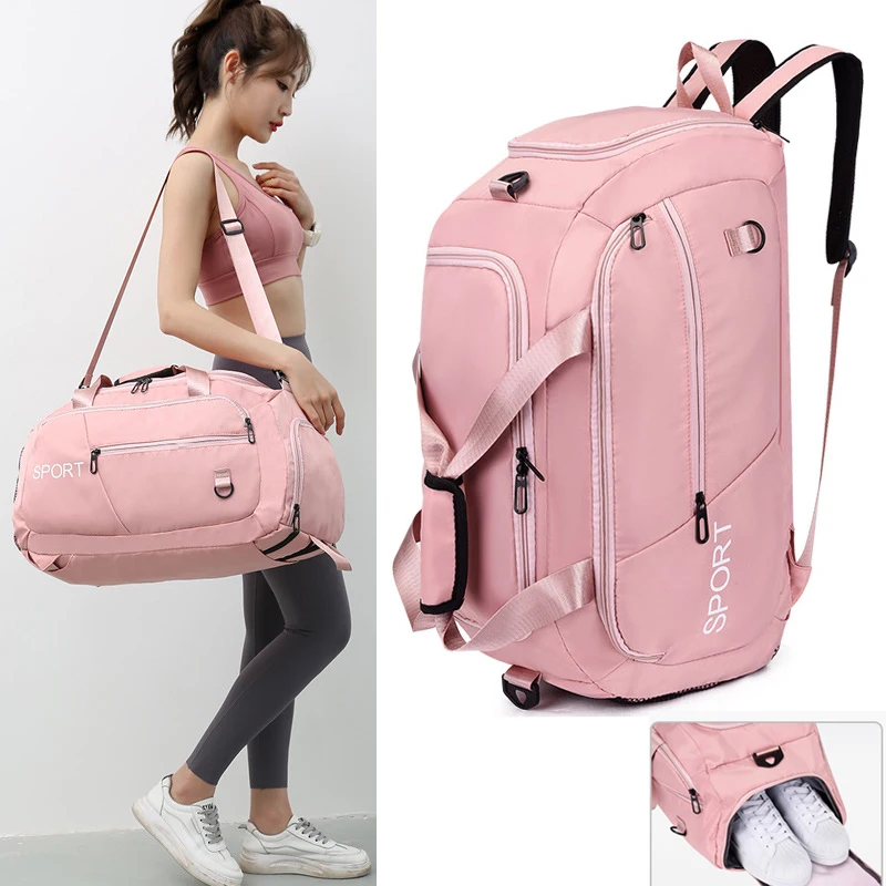 Bolsa de gimnasio de Fitness para mujer, mochila de viaje, bolsos de hombro, bolsa de Yoga al aire libre, bolsa de equipaje de entrenamiento, bolso cruzado, seco, húmedo, Weekender - imagen 2