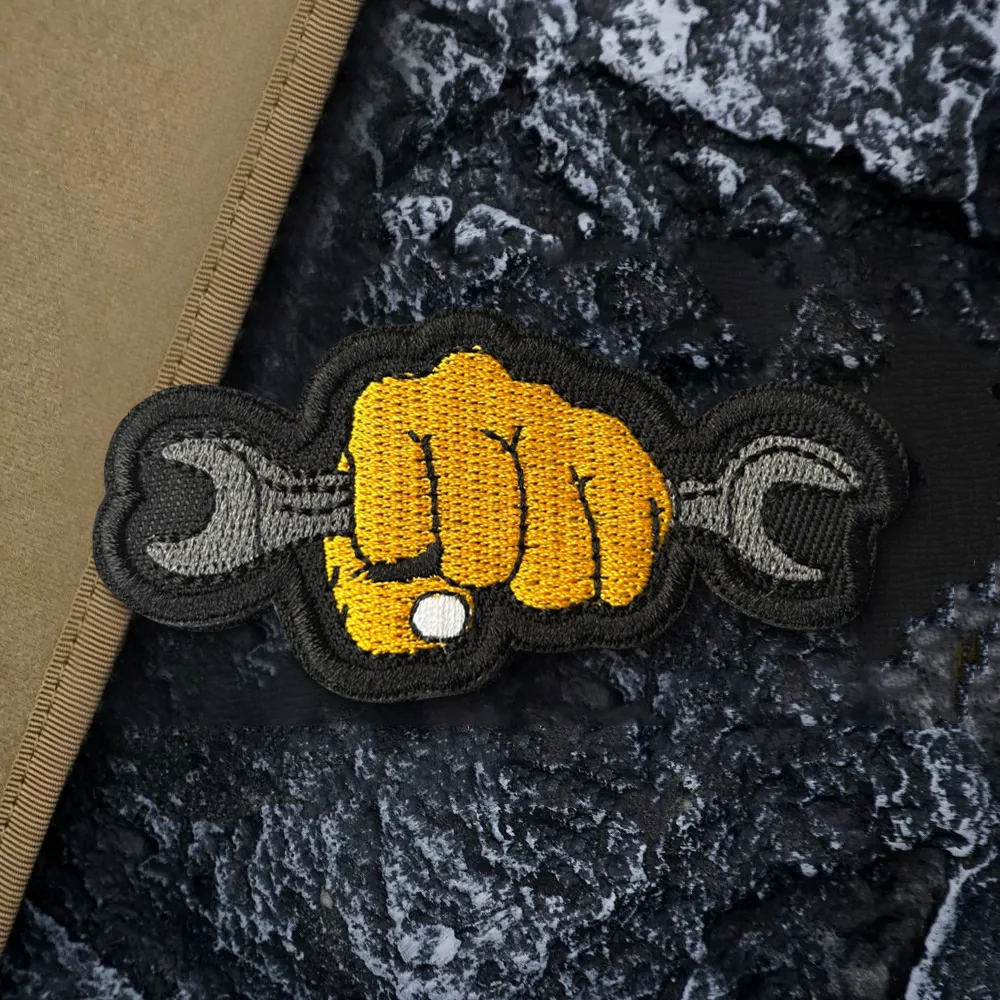 Parche táctico bordado con gancho para mochila, insignia