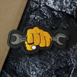 Parche táctico bordado con gancho para mochila, insignia