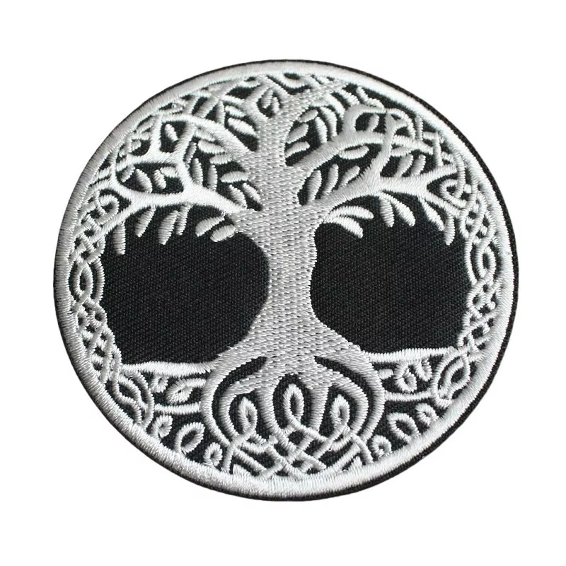 Parche bordado Árbol de la Vida – Decorativo para chaleco y mochila - imagen 5