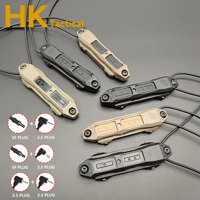 Botón de interruptor de presión remoto de doble función, nuevo enchufe táctico de 2,5 MM/3,5 MM/SF para láseres DBAL A2 PEQ y linternas M600 M300 - imagen 5