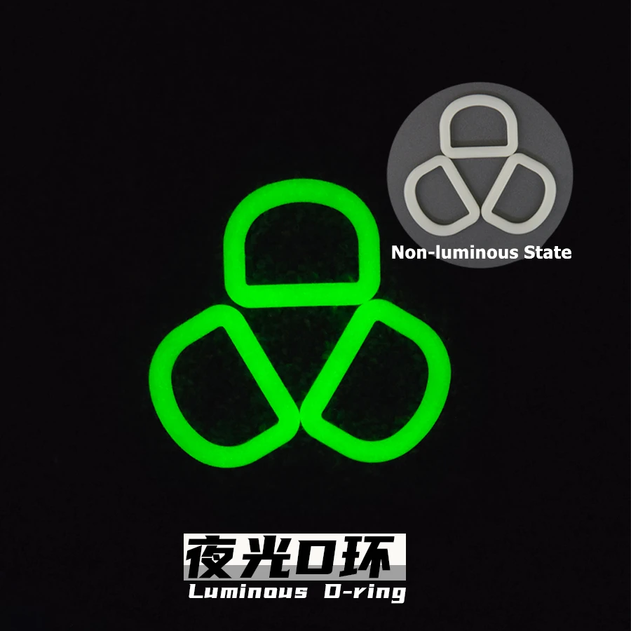 Hebilla de anillo luminoso en D, cierre de apertura de POM, colgante al aire libre, FirmDIY práctico para mochila, accesorios de escalada, extensión de gancho - imagen 2