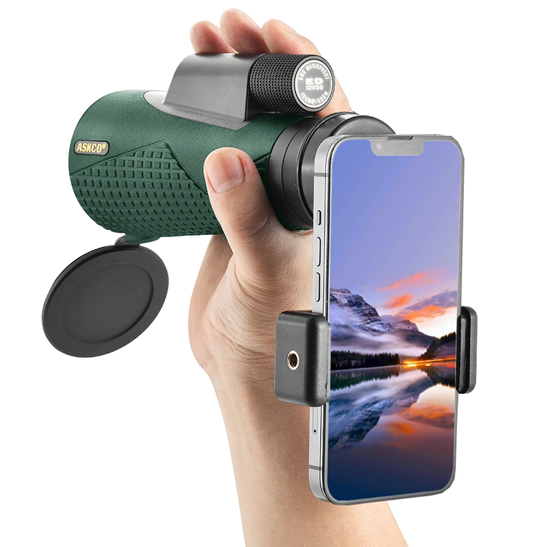 Gafas ED Monocular 12x56 telescopio Monocular de alta potencia para adultos con adaptador para teléfono inteligente lente SMC y prisma BAK4 para caza - imagen 2
