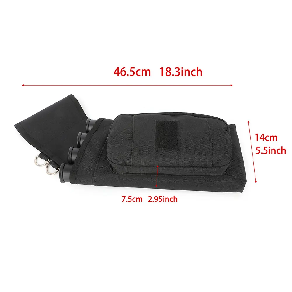 Bolsa de cintura para flechas cuatro tubos nailon tiro con arco - imagen 3