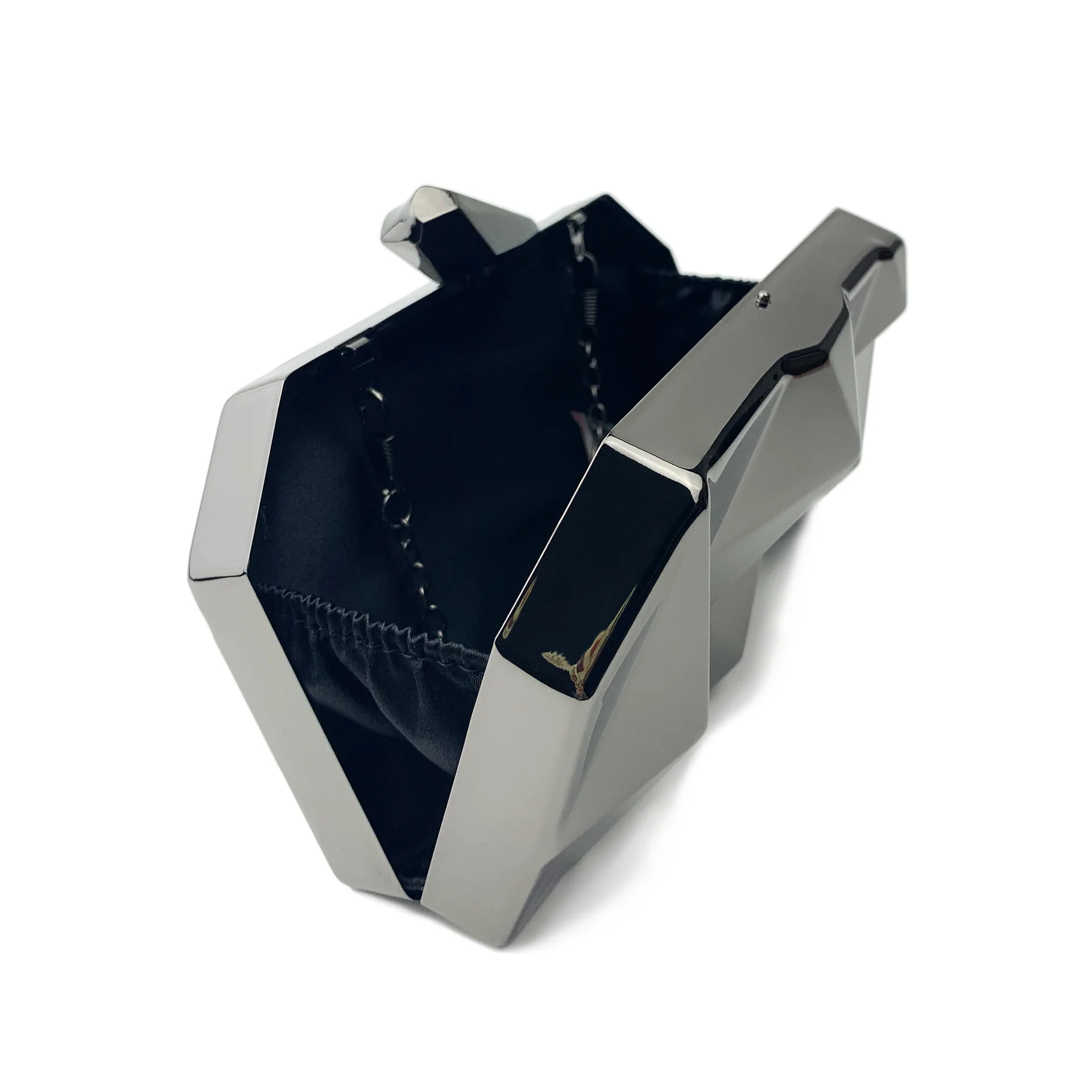 Lawaia Bolso de mano de acrílico con forma especial, bolso de noche de 17-11-6cm, bolsos únicos para mujer, bolso con forma metálica - imagen 4